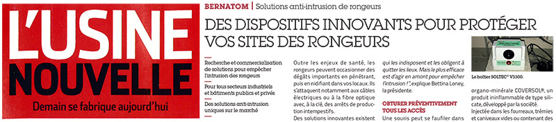 An article about BERNATOM in the french journal L’USINE NOUVELLE